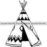 Native American Indian Teepee House Home ClipArt SVG