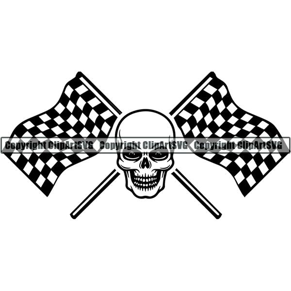 Sports Car Racing Logo ClipArt SVG