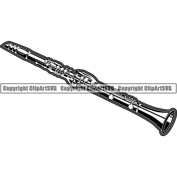 Music Musical Instrument Clarinet rfcda ClipArt SVG