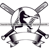 Baseball Logo ClipArt SVG
