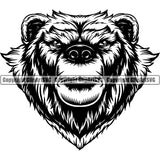 Grizzly Bear Wild Animal Sports Mascot ClipArt SVG
