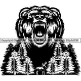 Grizzly Bear Wild Animal Sports Mascot ClipArt SVG