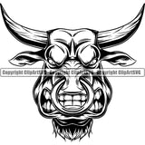 Angry Bull Mascot Sports Team Logo Animal ClipArt SVG