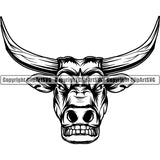 Bull Animal Steer Cattle Farm Ranch Livestock ClipArt SVG
