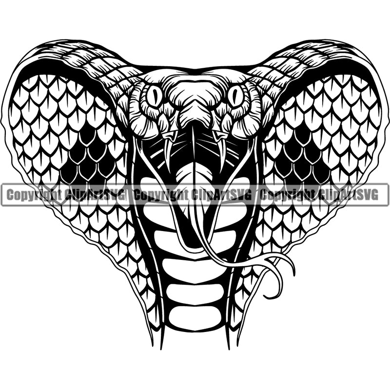 Cobra Snake Reptile Animal ClipArt SVG