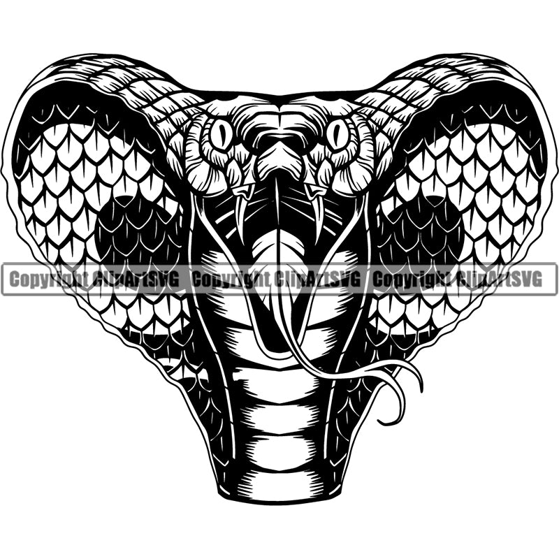 Cobra Snake Reptile Animal ClipArt SVG