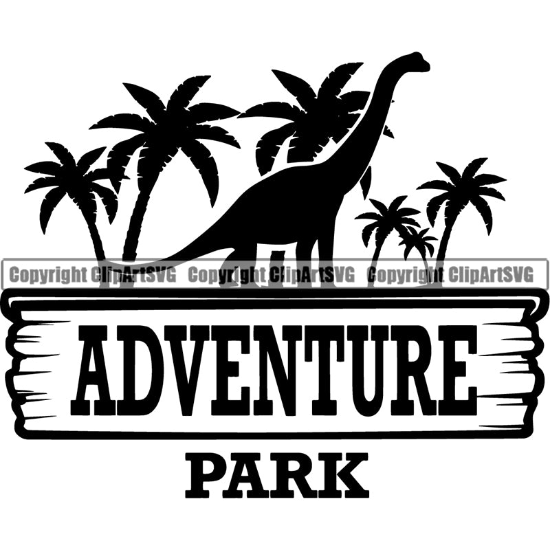 Dinosaur Animal Prehistoric Jurassic Brontosaurus School Sports Team Mascot ClipArt SVG