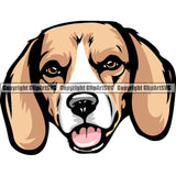 Beagle Dog Breed Head Color ClipArt SVG