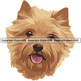 Cairn Terrier Dog Breed Head Color ClipArt SVG
