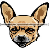Chihuahua Dog Breed Head Color ClipArt SVG