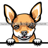 Chihuahua Peeking Dog Breed ClipArt SVG