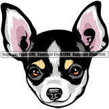 Chihuahua Dog Breed Head Color ClipArt SVG