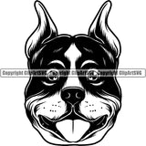 Rottweiler Dog Breed Head Face ClipArt SVG