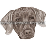 Weinheimer Dog Breed Color Head ClipArt SVG