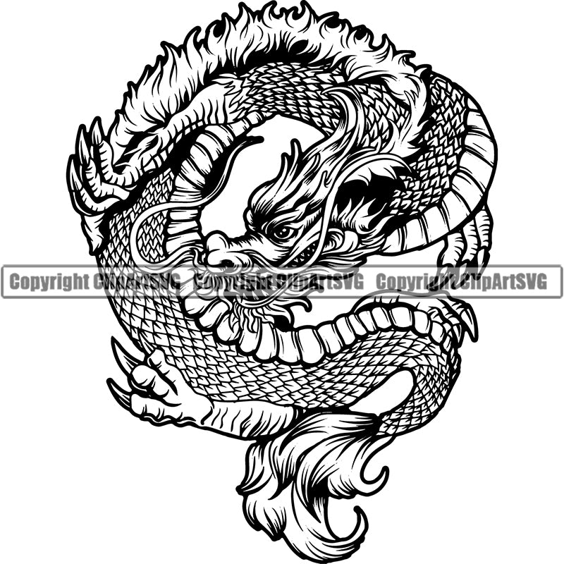 Dragon Mythological Creature Animal ClipArt SVG