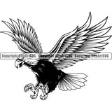 Eagle American Bald Bird Animal ClipArt SVG