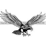 Eagle American Bald Bird Animal ClipArt SVG