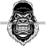 Gorilla Ape Monkey Primate Animal ClipArt SVG