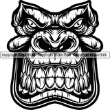 Gorilla Ape Monkey Primate Animal ClipArt SVG