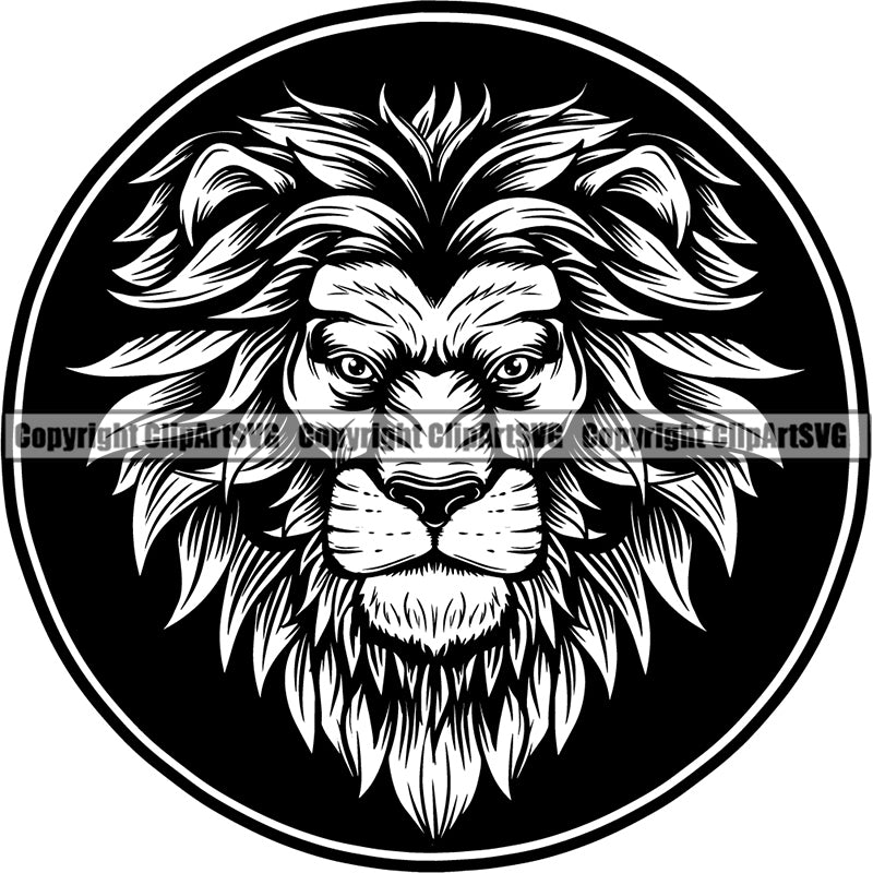 Lion Jungle Big Cat Animal ClipArt SVG
