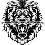 Lion Jungle Big Cat Animal ClipArt SVG
