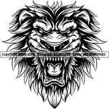 Lion Jungle Big Cat Animal ClipArt SVG