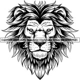 Lion Jungle Big Cat Animal ClipArt SVG