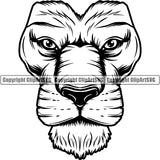 Lion Jungle Big Cat Animal ClipArt SVG