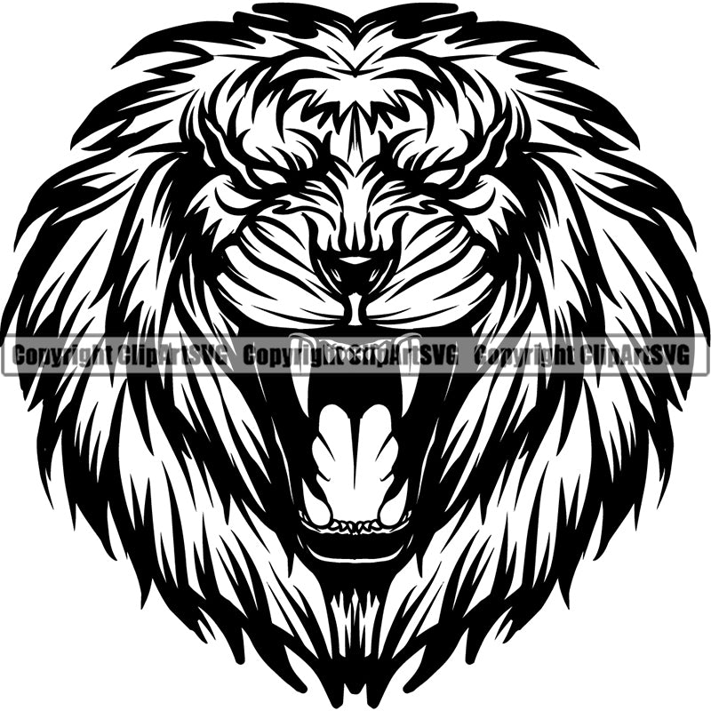 Lion Jungle Big Cat Animal ClipArt SVG