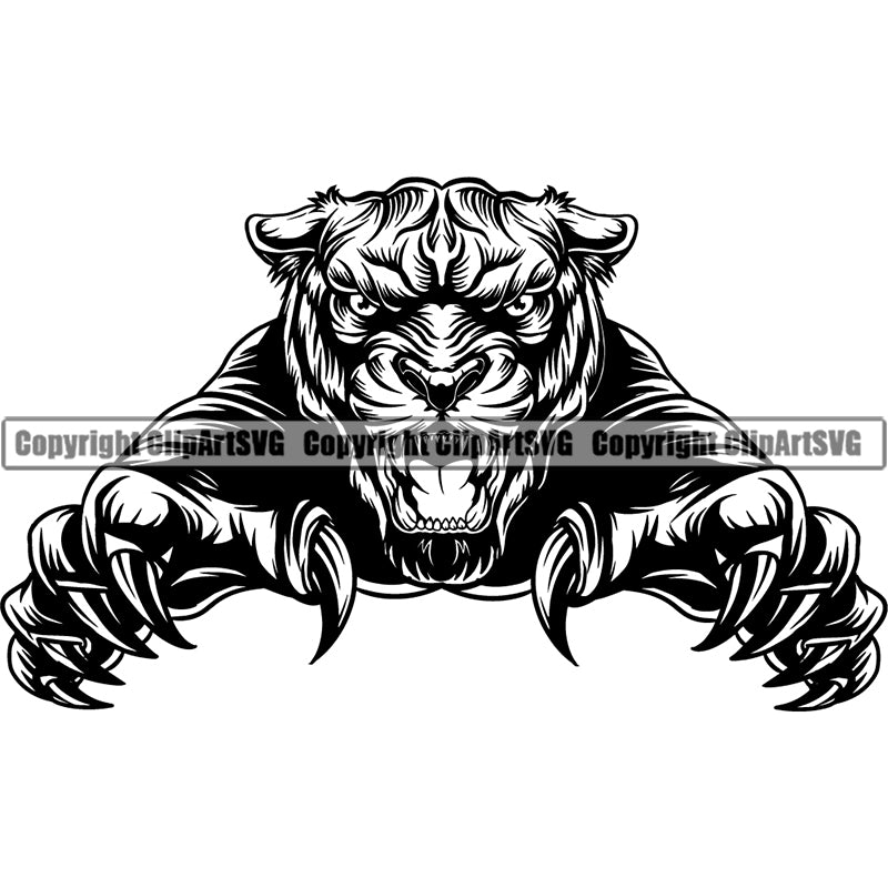Panther Jungle Big Cat Animal ClipArt SVG