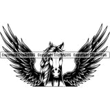Pegasus Horse Wing Animal ClipArt SVG