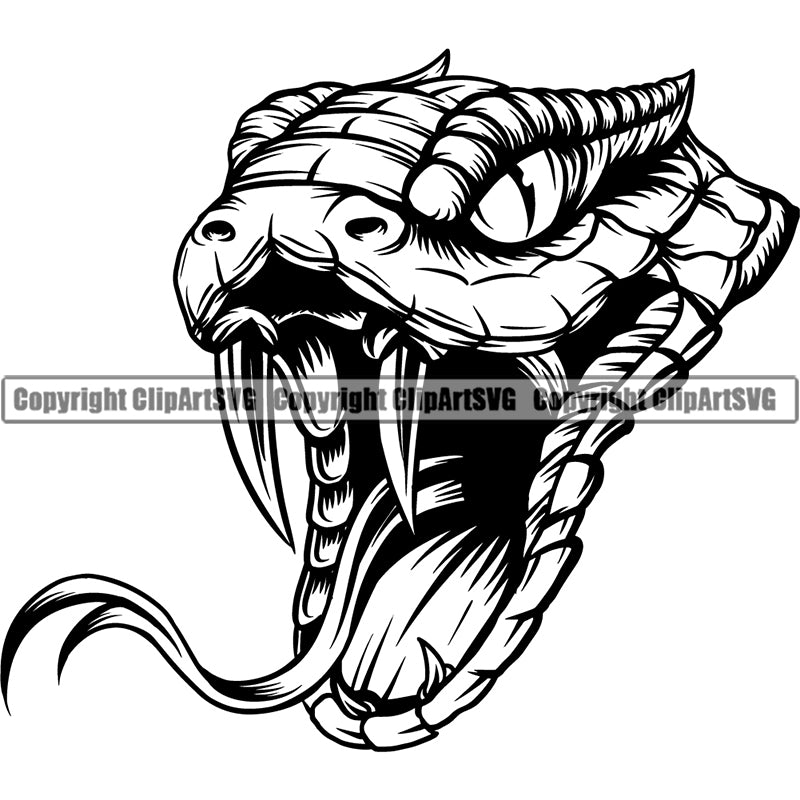Rattlesnake Snake Reptile Animal ClipArt SVG