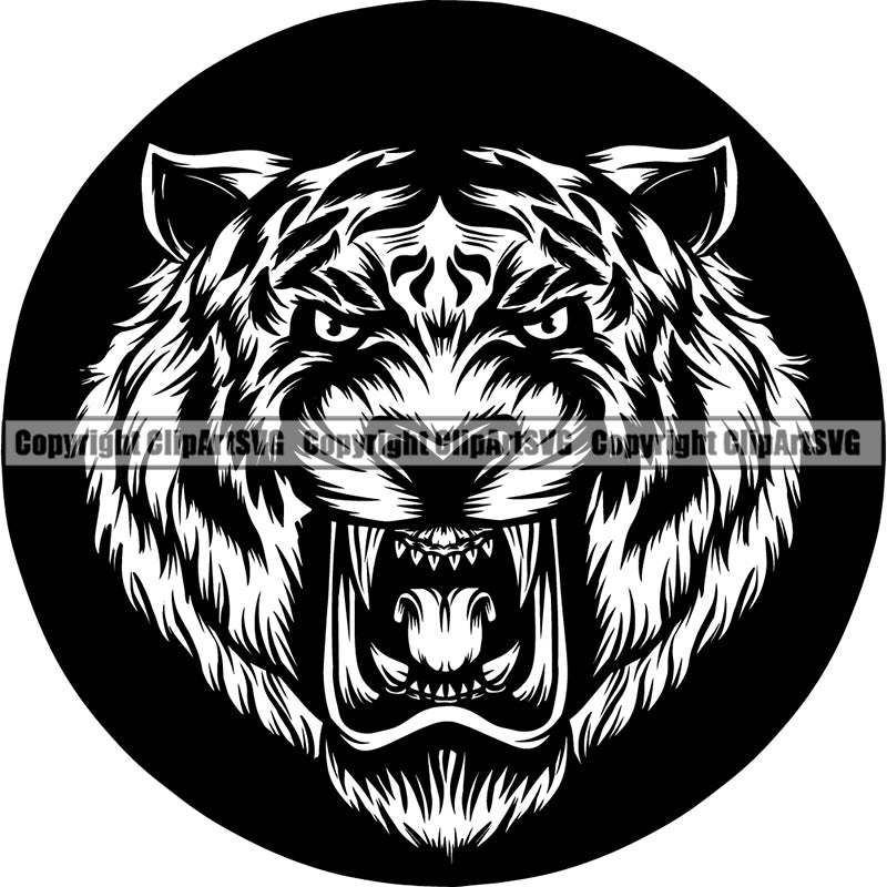 Tiger Jungle Big Cat Cat Animal ClipArt SVG