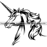 Unicorn Mythical Creature Animal ClipArt SVG