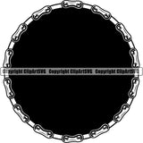 Design Element Bicycle Chain Circle Frame Border ClipArt SVG