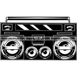 Boombox Radio Player Cassette Tape Recorder Boom Box ClipArt SVG