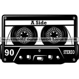 Radio Player Cassette Tape Love Heart Record Boombox Boom Box Music ClipArt SVG