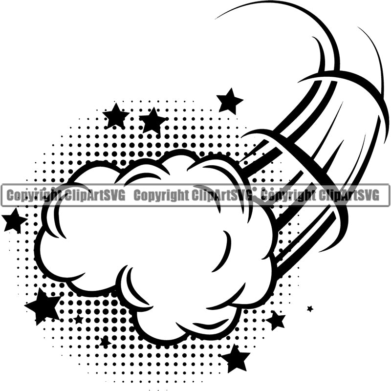 Design Element Callout Smoke Cloud ClipArt SVG
