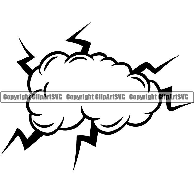 Design Element Callout Smoke Cloud ClipArt SVG