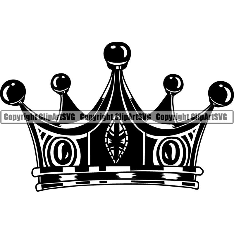Design Element Crown King Queen ClipArt SVG