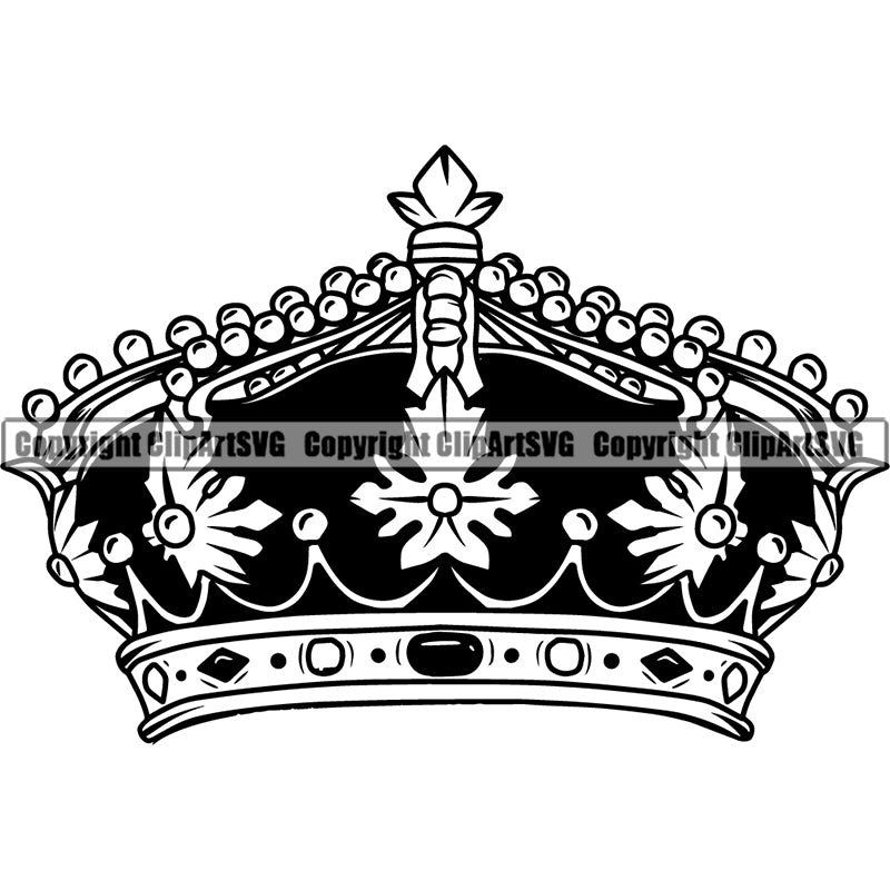 Design Element Crown King Queen ClipArt SVG