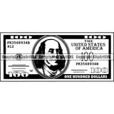 Money Cash Currency Paper Bill Rich Design Element ClipArt SVG