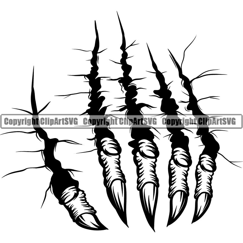 Design Element Scratches Animal Claw ClipArt SVG