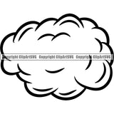 Design Element Callout Smoke Cloud ClipArt SVG