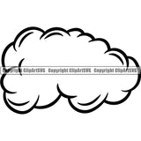 Design Element Callout Smoke Cloud ClipArt SVG