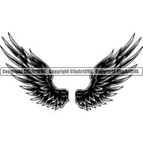 Design Element Angel Wings ClipArt SVG