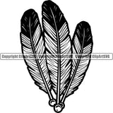Ethnic Indian Feather Tribal Ornament Native ClipArt SVG