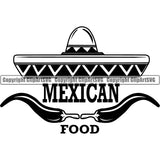 Ethnic Mexican Hat Sombrero Food Jalapeño Spicy Pepper Culture ClipArt SVG
