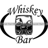 Alcohol Whiskey Glass Bar Ice Shot Liquor Drink Drinking ClipArt SVG
