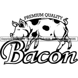 Premium Quality Bacon Pork Food Delicious ClipArt SVG